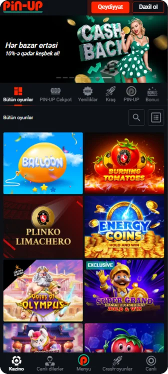 Pin Up app oyunlar - proqramı rəsmi saytımızdan yükləyin